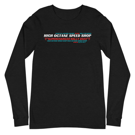 High Octane Speed Shop™ Long Sleeve Tee | Bella + Canvas 3501 - Front/Print Print