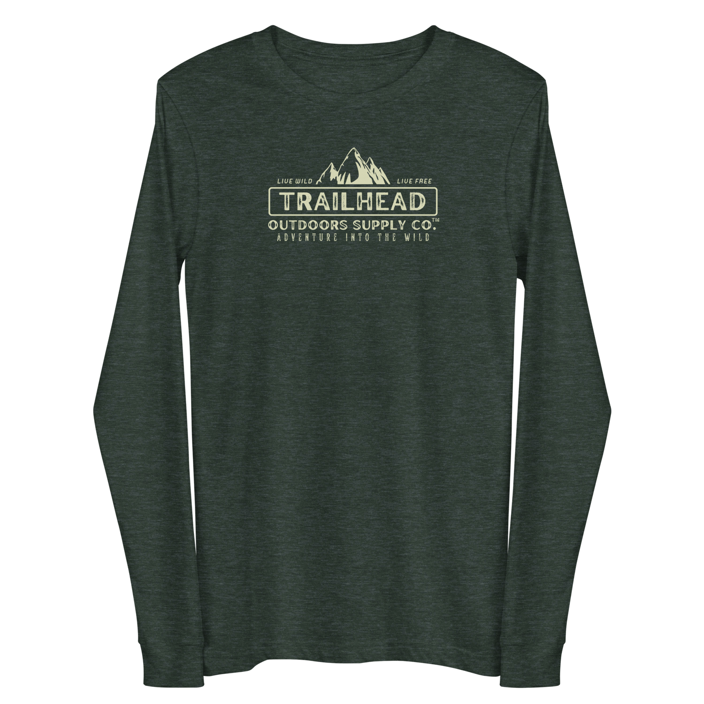 Trailhead Outdoors Supply Co.™ Long Sleeve Tee | Bella + Canvas 3501 | Front/Back