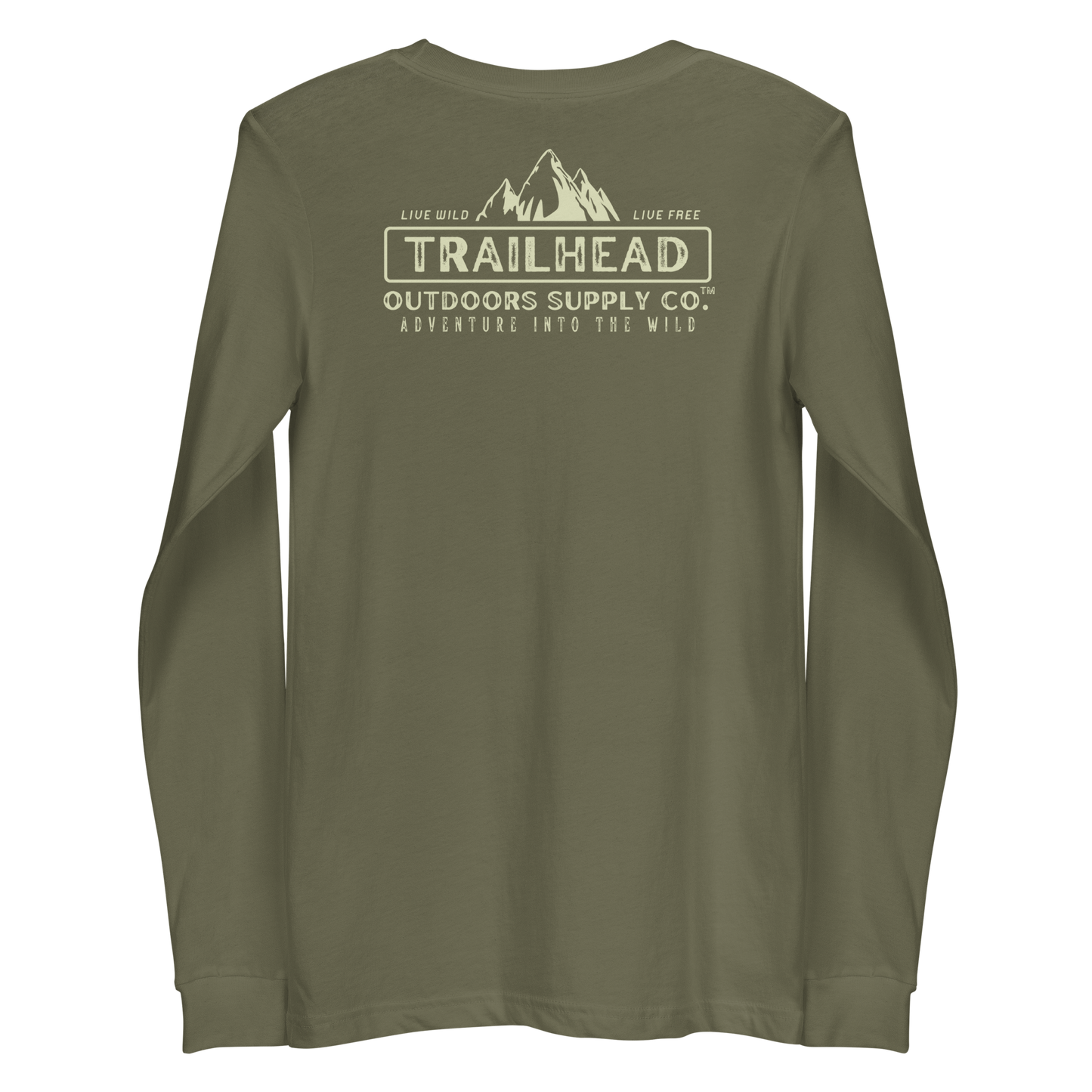 Trailhead Outdoors Supply Co.™ Long Sleeve Tee | Bella + Canvas 3501 | Front/Back