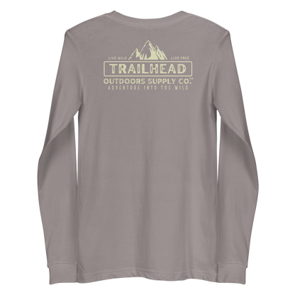 Trailhead Outdoors Supply Co.™ Long Sleeve Tee | Bella + Canvas 3501 | Front/Back