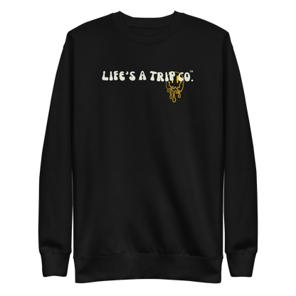 Life's a Trip Co.™ Premium Sweatshirt | Cotton Heritage M2480 front/back