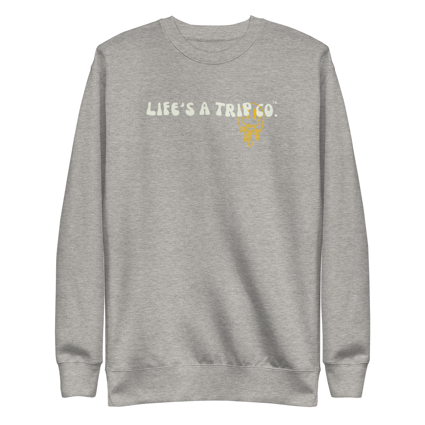 Life's a Trip Co.™ Premium Sweatshirt | Cotton Heritage M2480 front/back