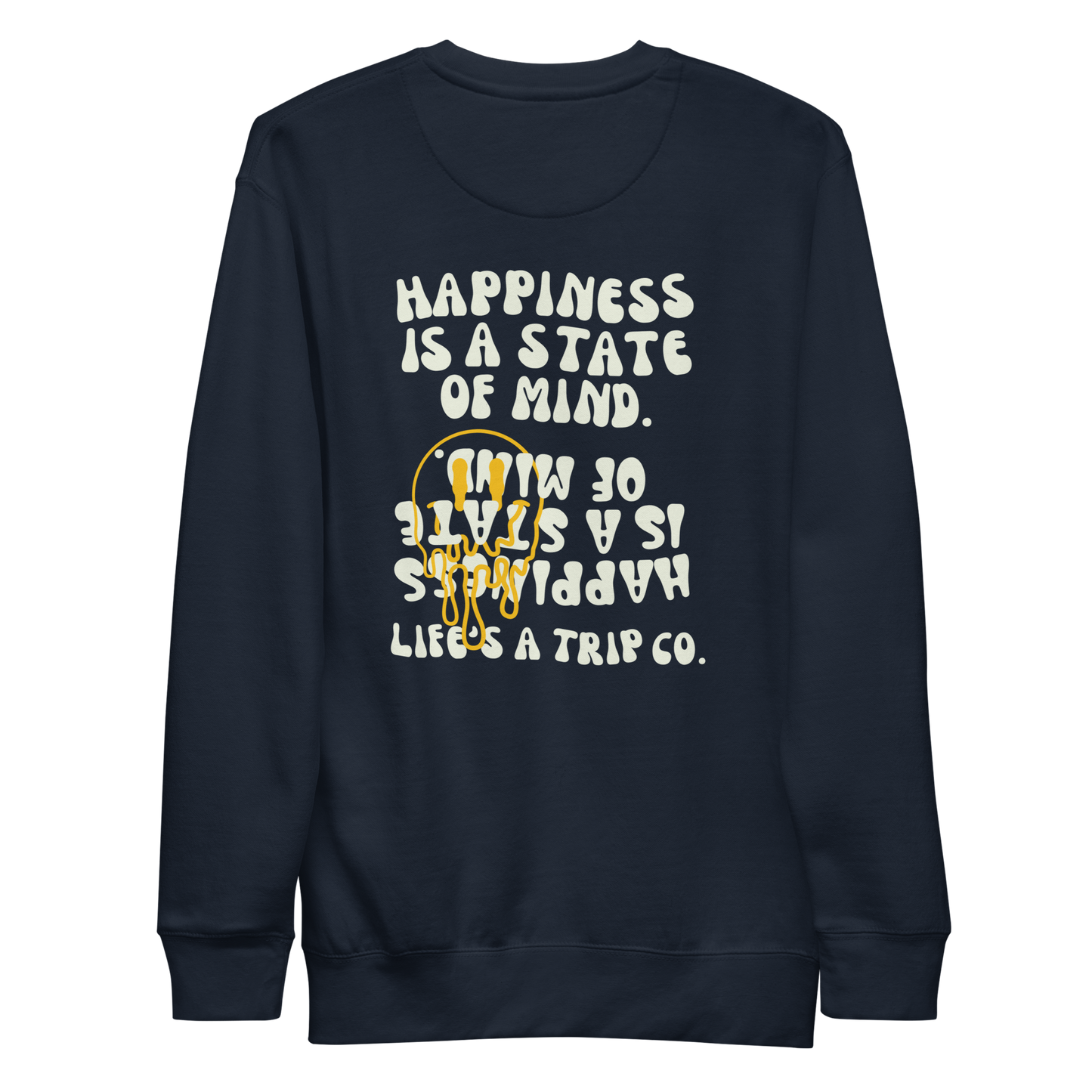 Life's a Trip Co.™ Premium Sweatshirt | Cotton Heritage M2480 front/back