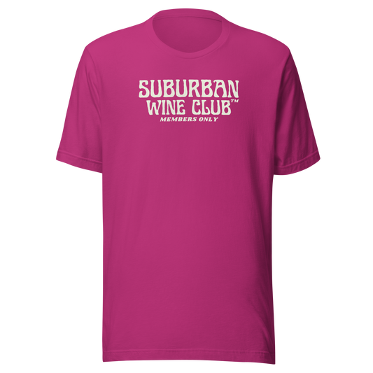 Suburban WIne Club™ T-Shirt | Bella + Canvas 3001 Front