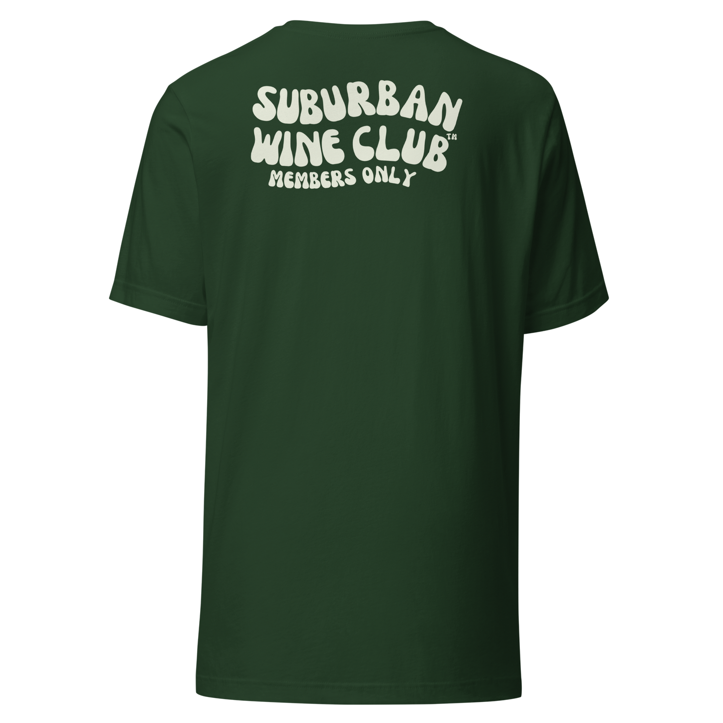 Suburban WIne Club™ T-Shirt | Bella + Canvas 3001 front/back