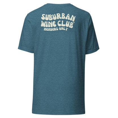 Suburban WIne Club™ T-Shirt | Bella + Canvas 3001 front/back