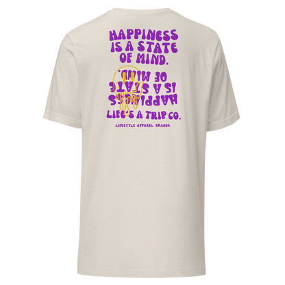 Life's a Trip Co.™ Happiness is a State of Mind T-Shirt Bella + Canvas Front/Back