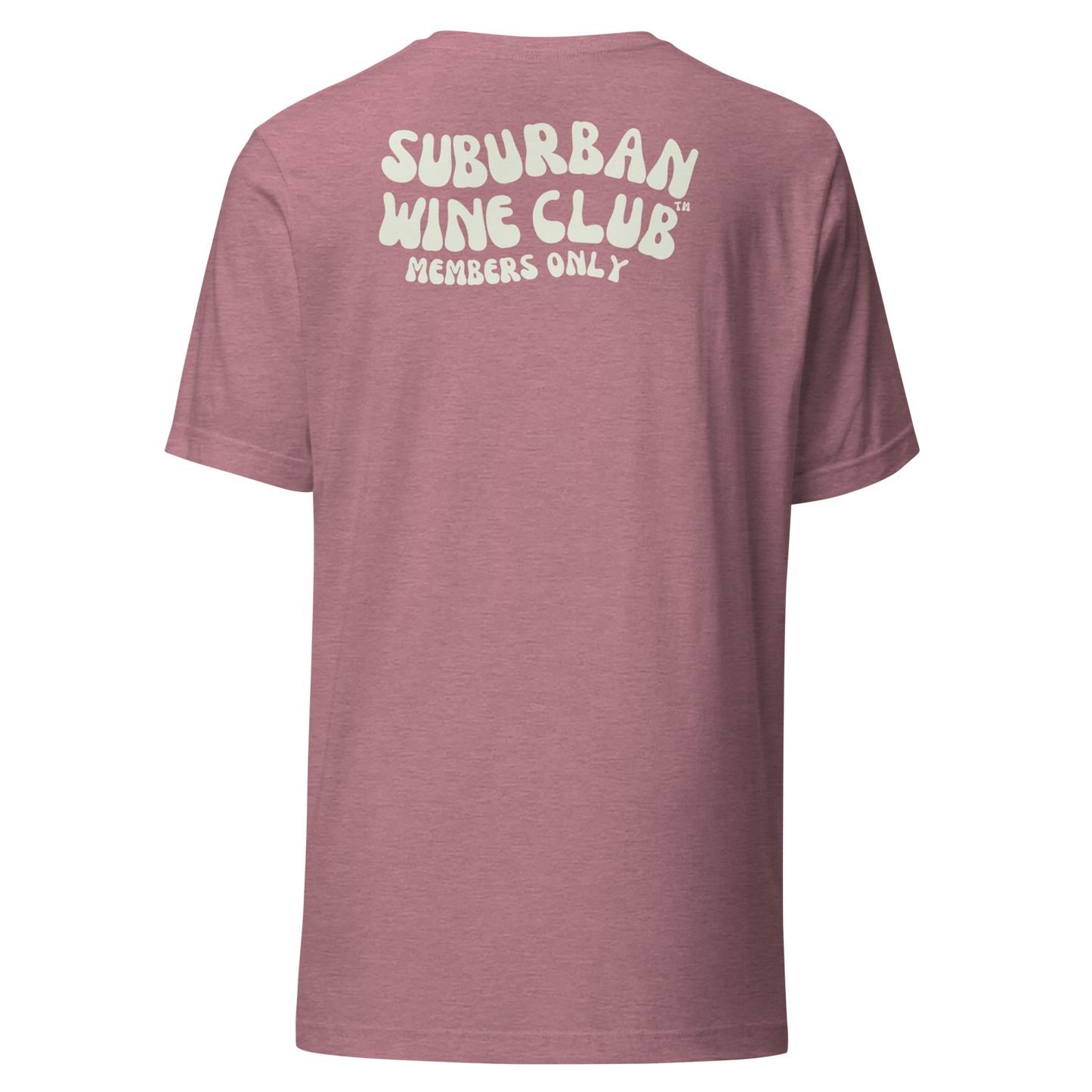 Suburban WIne Club™ T-Shirt | Bella + Canvas 3001 front/back