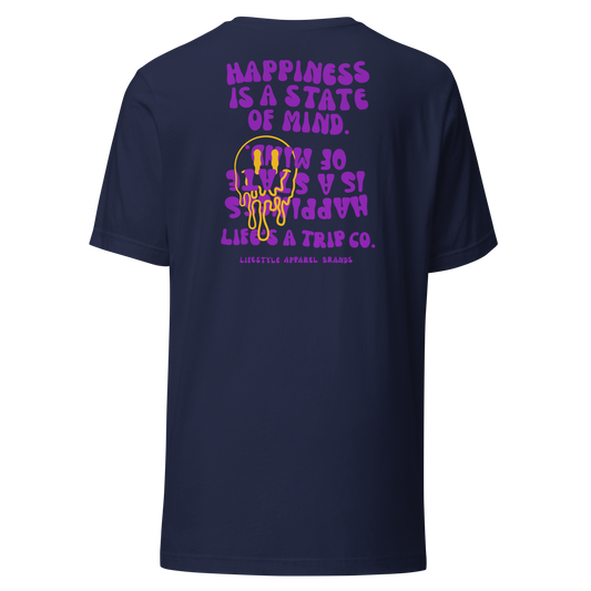 Life's a Trip Co.™ Happiness is a State of Mind T-Shirt Bella + Canvas Front/Back