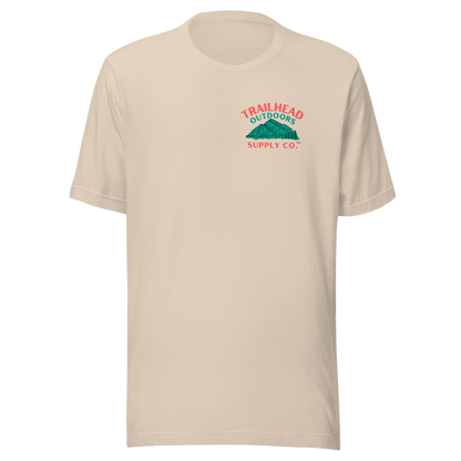 Trailhead Outdoors Supply Co.™ T-Shirt Live Wild, Live Free Bella + Canvas 3100 Front/Back