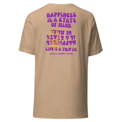 Life's a Trip Co.™ Happiness is a State of Mind T-Shirt Bella + Canvas Front/Back