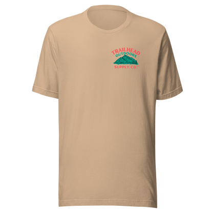 Trailhead Outdoors Supply Co.™ T-Shirt Live Wild, Live Free Bella + Canvas 3100 Front/Back