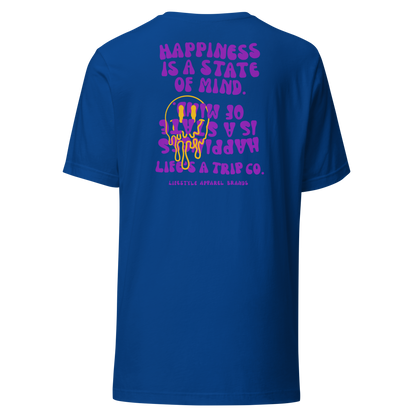 Life's a Trip Co.™ Happiness is a State of Mind T-Shirt Bella + Canvas Front/Back