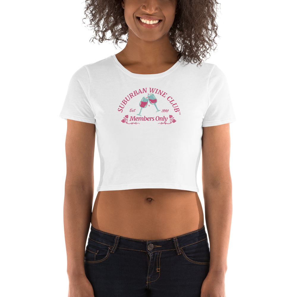 Suburban WIne CLub™ Women's Crop Tee | Bella + Canvas 6681