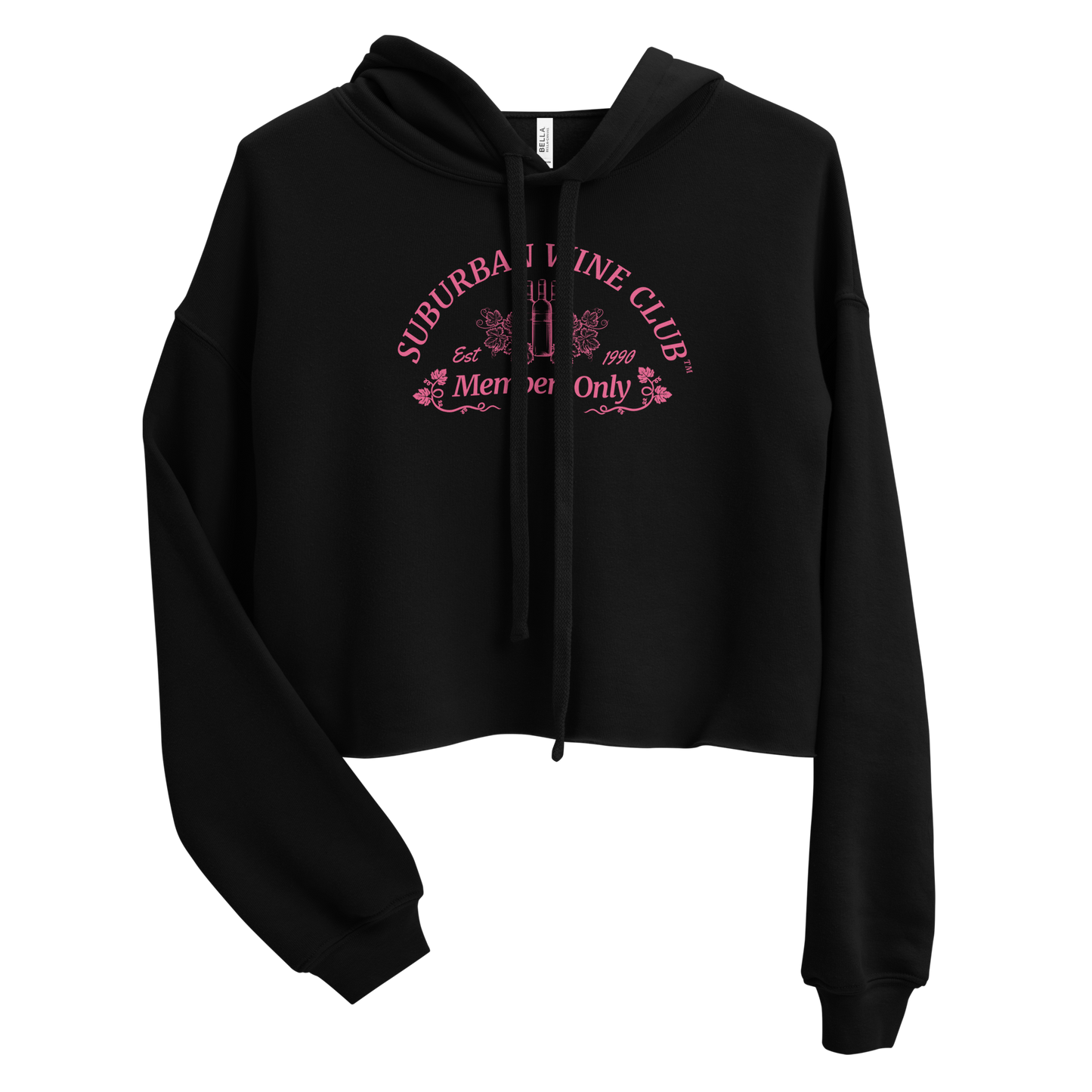 Suburban Wine Club™ Women's Cropped Hoodie | Bella + Canvas 7502