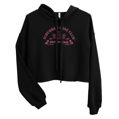 Suburban Wine Club™ Women's Cropped Hoodie | Bella + Canvas 7502