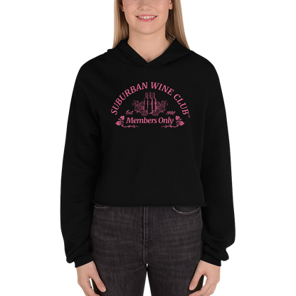 Suburban Wine Club™ Women's Cropped Hoodie | Bella + Canvas 7502