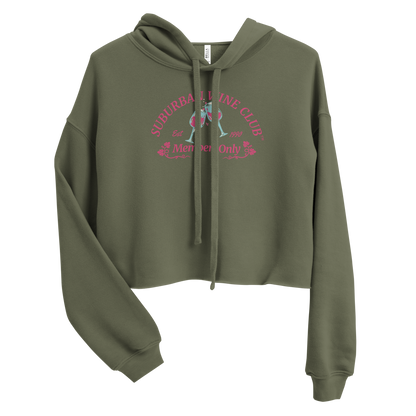 Suburban Wine Club™ Women's Cropped Hoodie | Bella + Canvas 7502