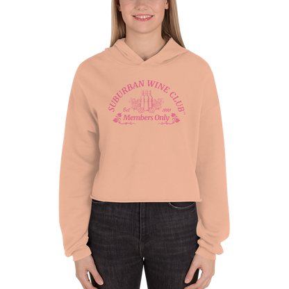 Suburban Wine Club™ Women's Cropped Hoodie | Bella + Canvas 7502