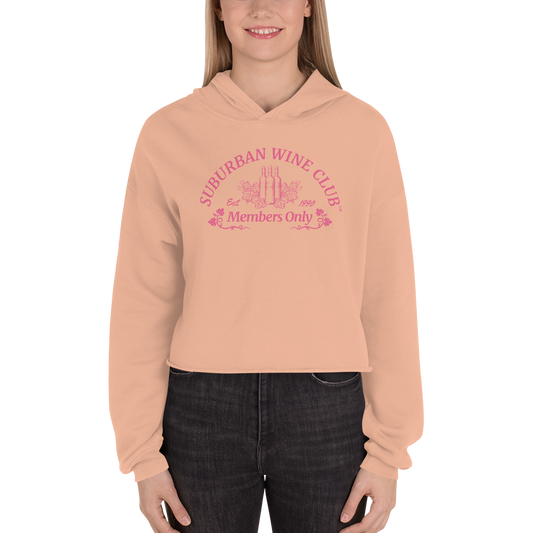 Suburban Wine Club™ Women's Cropped Hoodie | Bella + Canvas 7502