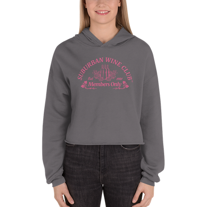 Suburban Wine Club™ Women's Cropped Hoodie | Bella + Canvas 7502