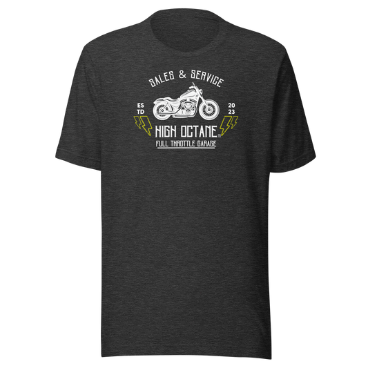 High Octane Full Throttle Garage T-Shirt - Bella + Canvas